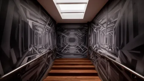 Nowoczesne tapety 3D na klatkę schodową