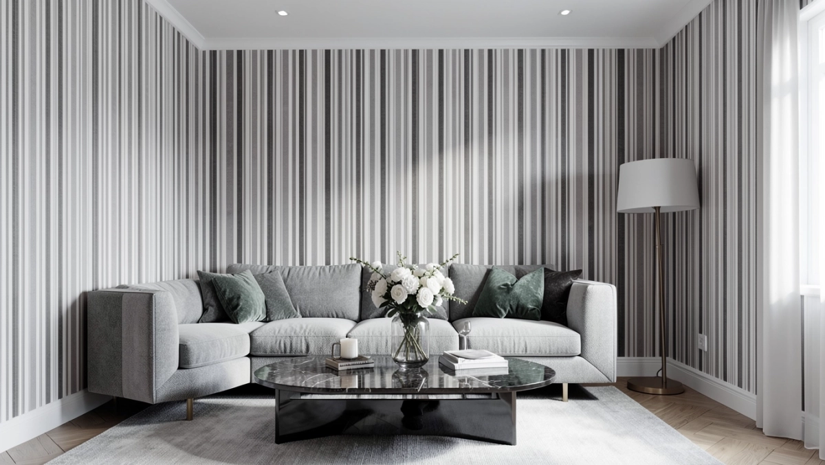 Tapeta w pasy aranżacje